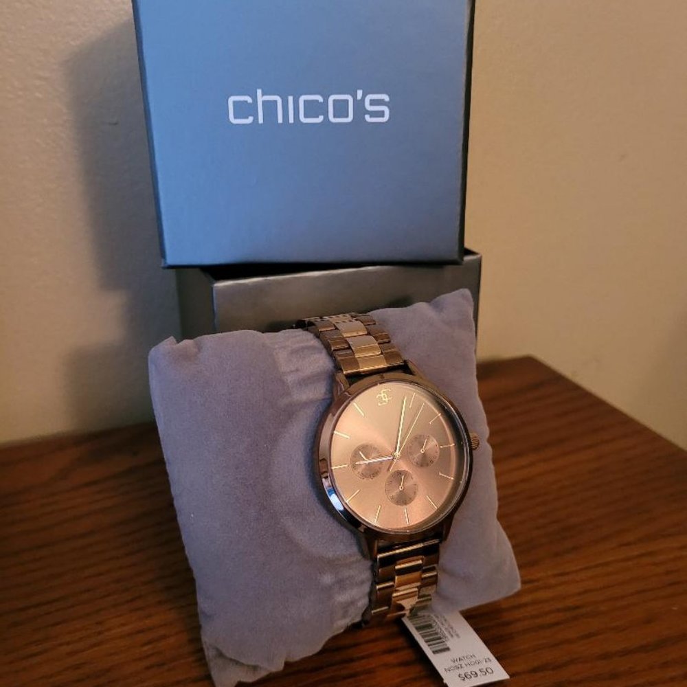 Chico's Quartz Women's Watch Chocolate Metal Band